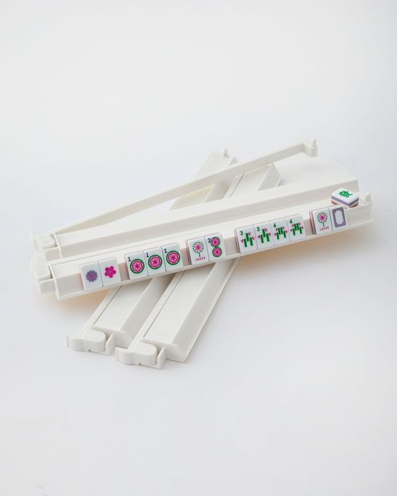 Mah Jong White Rack and Pusher Set- Peace Love Light Shop