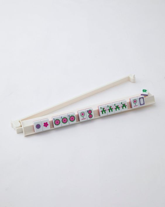 Mah Jong White Rack and Pusher Set- Peace Love Light Shop