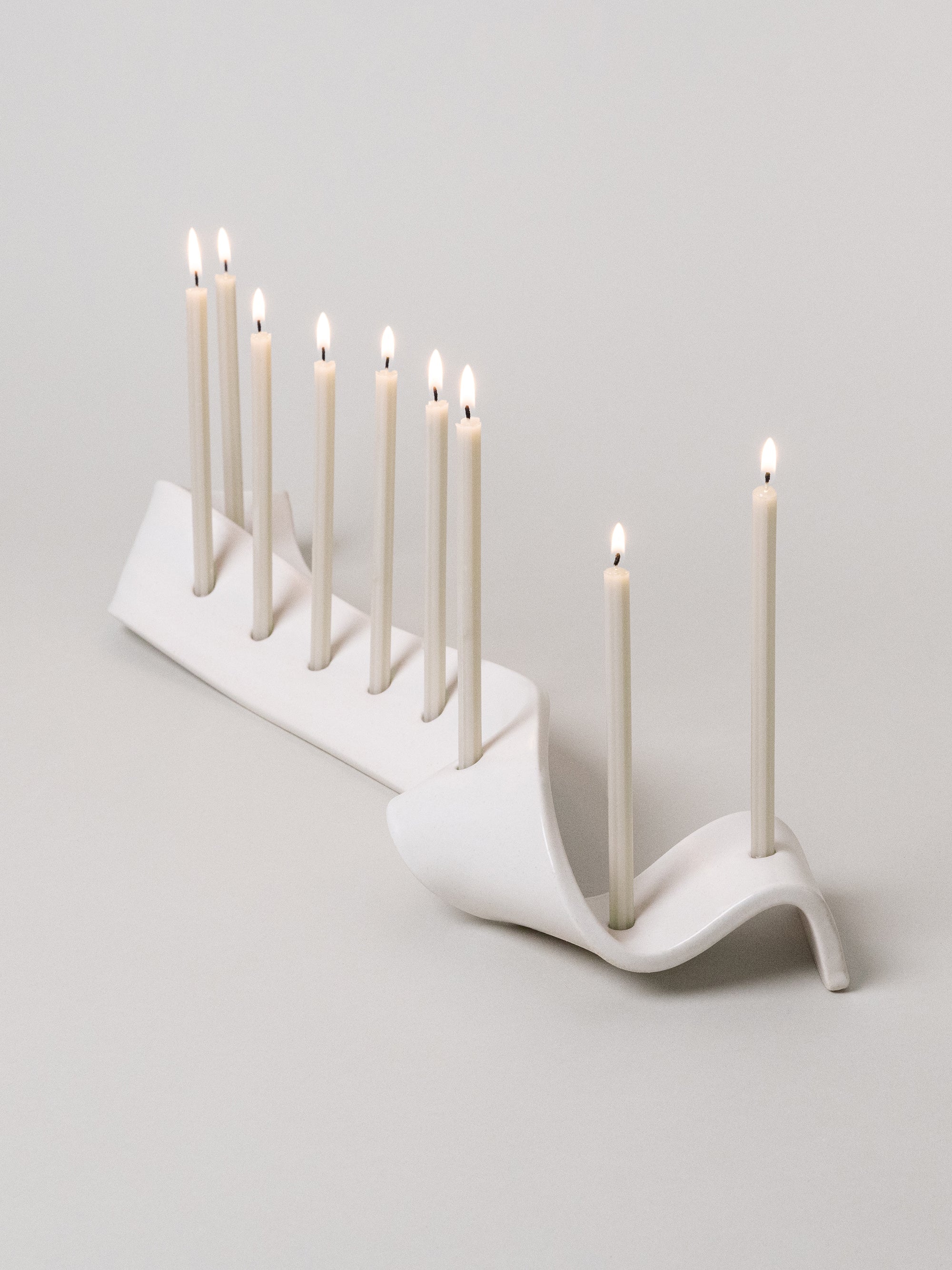 Modern Swey Menorah- Peace Love Light Shop