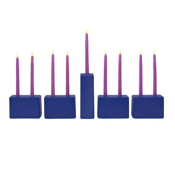 Modern Blue Menorah- Peace Love Light Shop