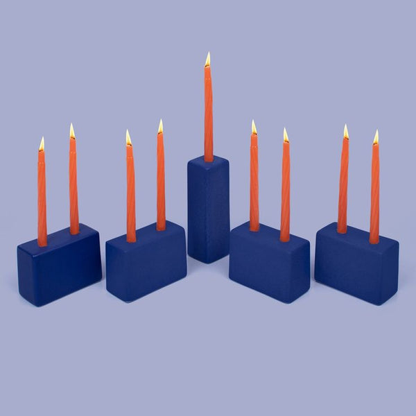 Modern Blue Menorah- Peace Love Light Shop