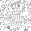 Hanukkah color your own tablecloth- Peace Love Light Shop