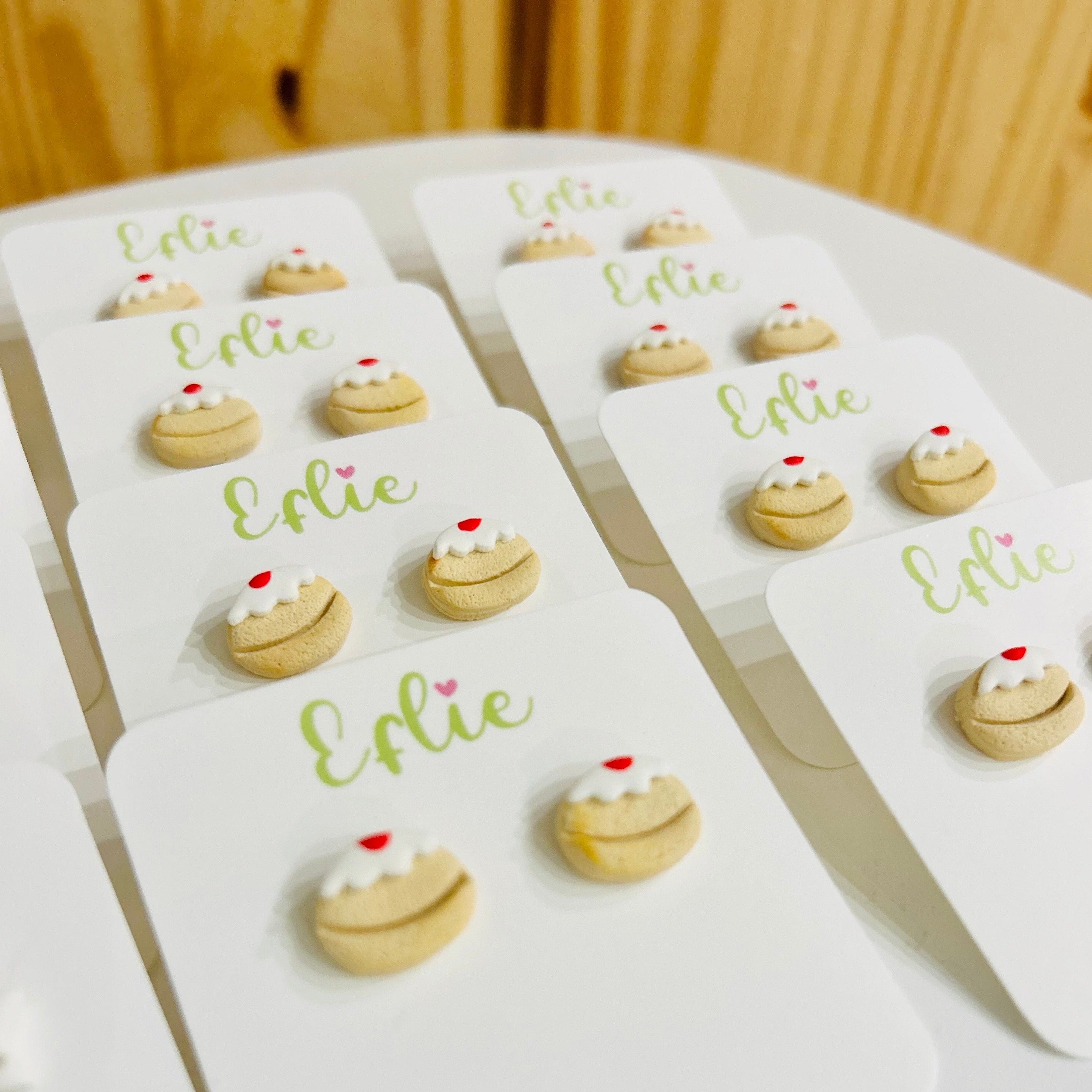 Sufganiyot Earrings, Hanukkah Jewelry- Peace Love Light Shop