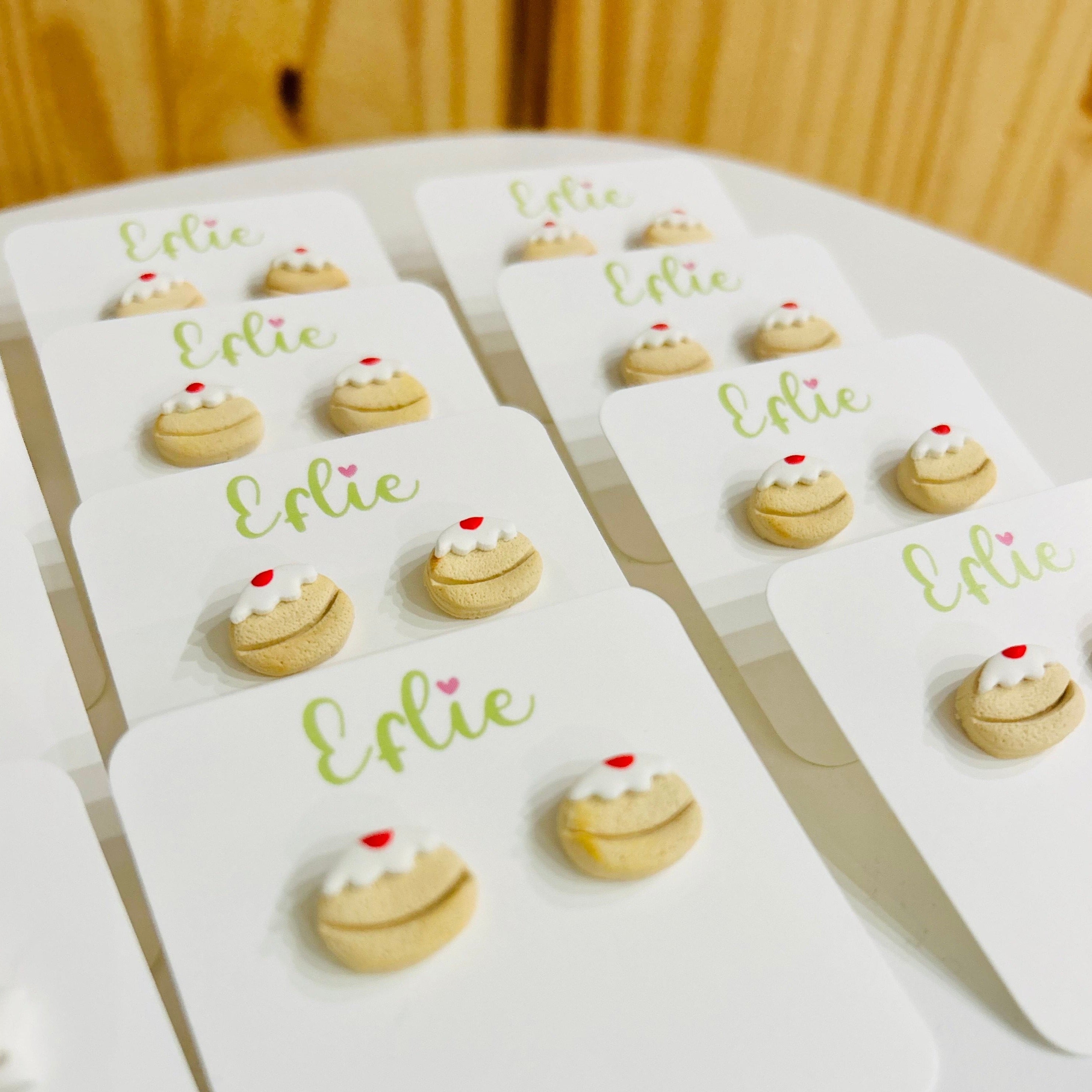 Sufganiyot Earrings, Hanukkah Jewelry- Peace Love Light Shop