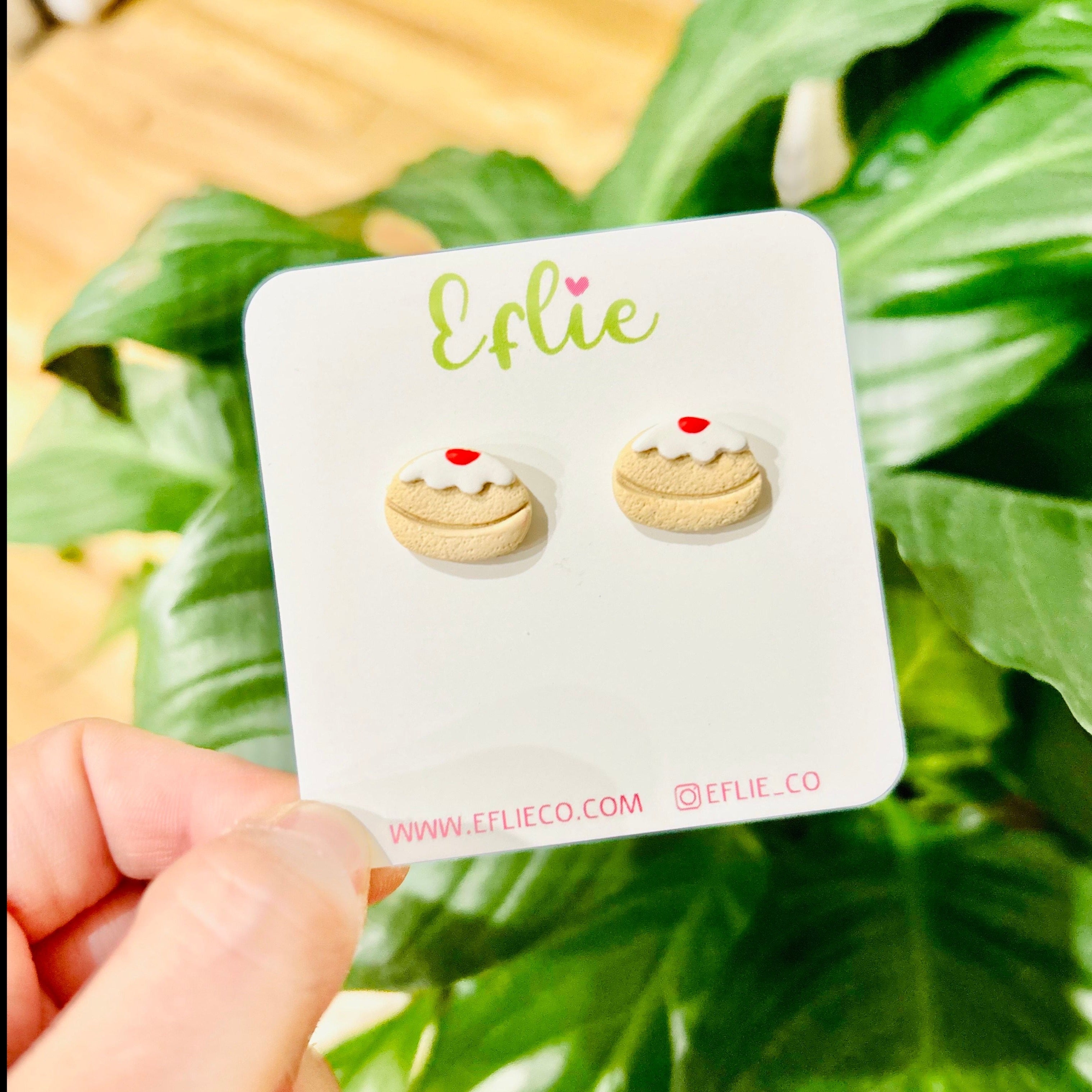 Sufganiyot Earrings, Hanukkah Jewelry- Peace Love Light Shop