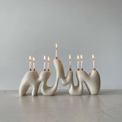 Hannah Polskin Menorah Sculpture- Peace Love Light Shop