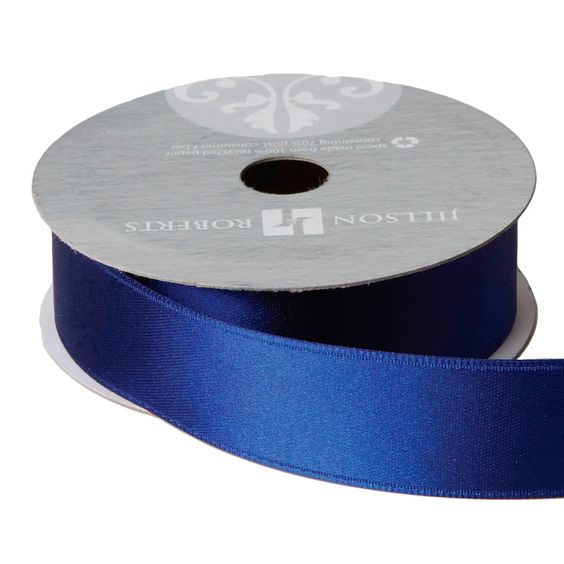 Navy Satin Ribbon 1"- Peace Love Light Shop