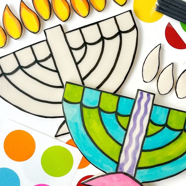 Hanukkah- Marzipan paint your own menorah- Peace Love Light Shop