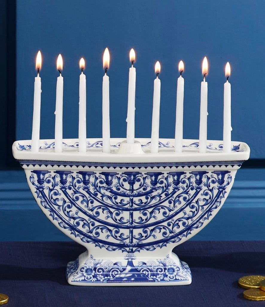 Hanukkah menorah Spode- Peace Love Light Shop