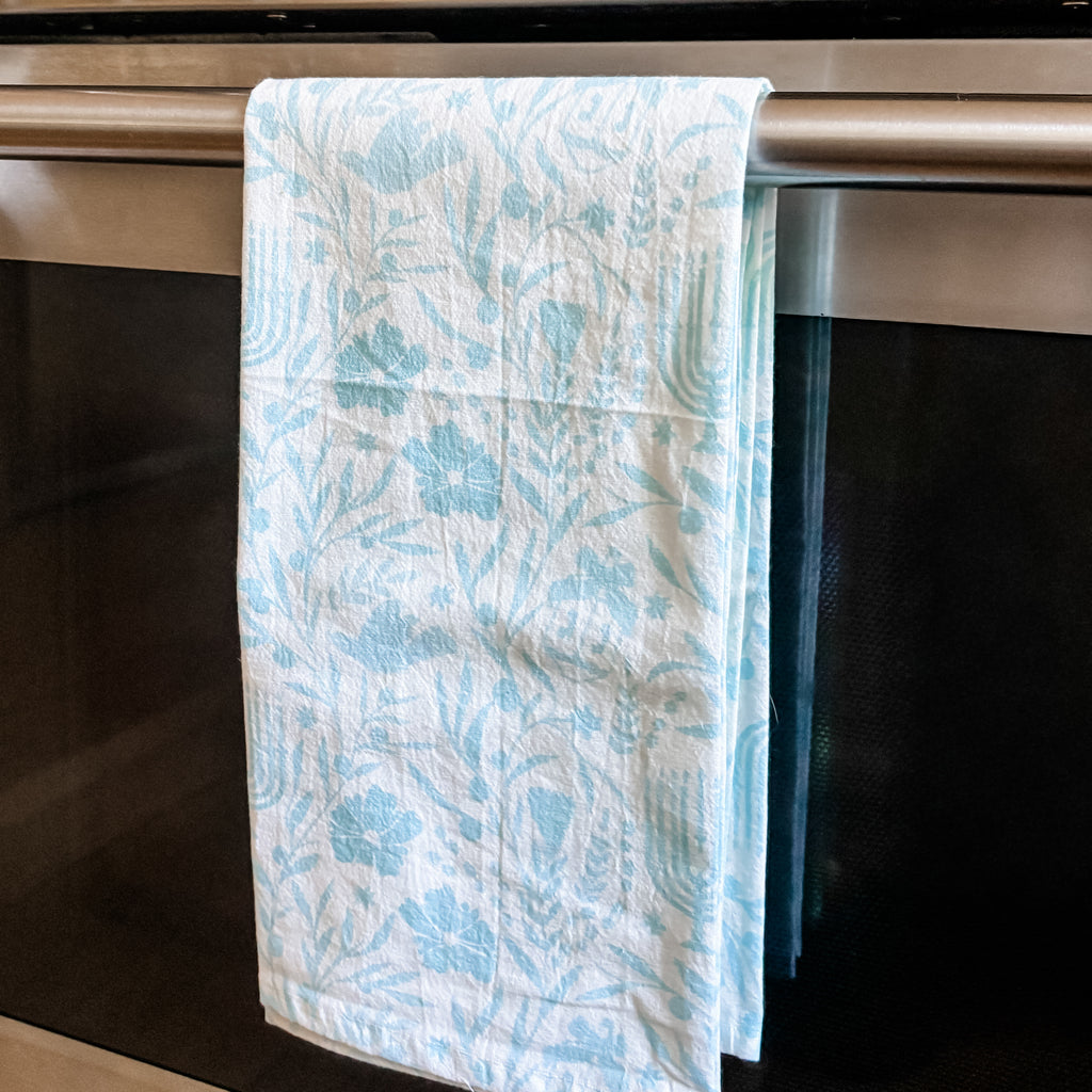 Hanukkah Gift, Tea Towel - Peace Love Light Shop