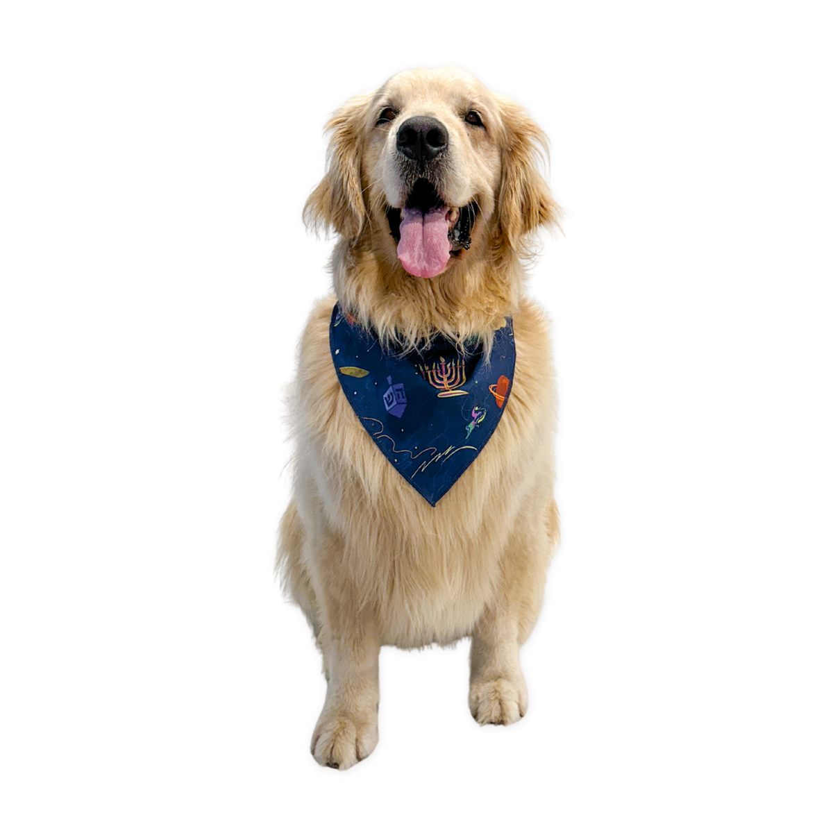 Hanukkah Space Dog Bandana- Peace Love Light Shop