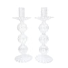 Shabbat Glass Candle Holders- Peace Love Light Shop