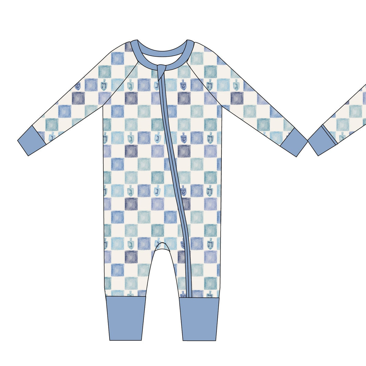 Hanukkah Pajamas Baby Zippy- Peace Love Light Shop