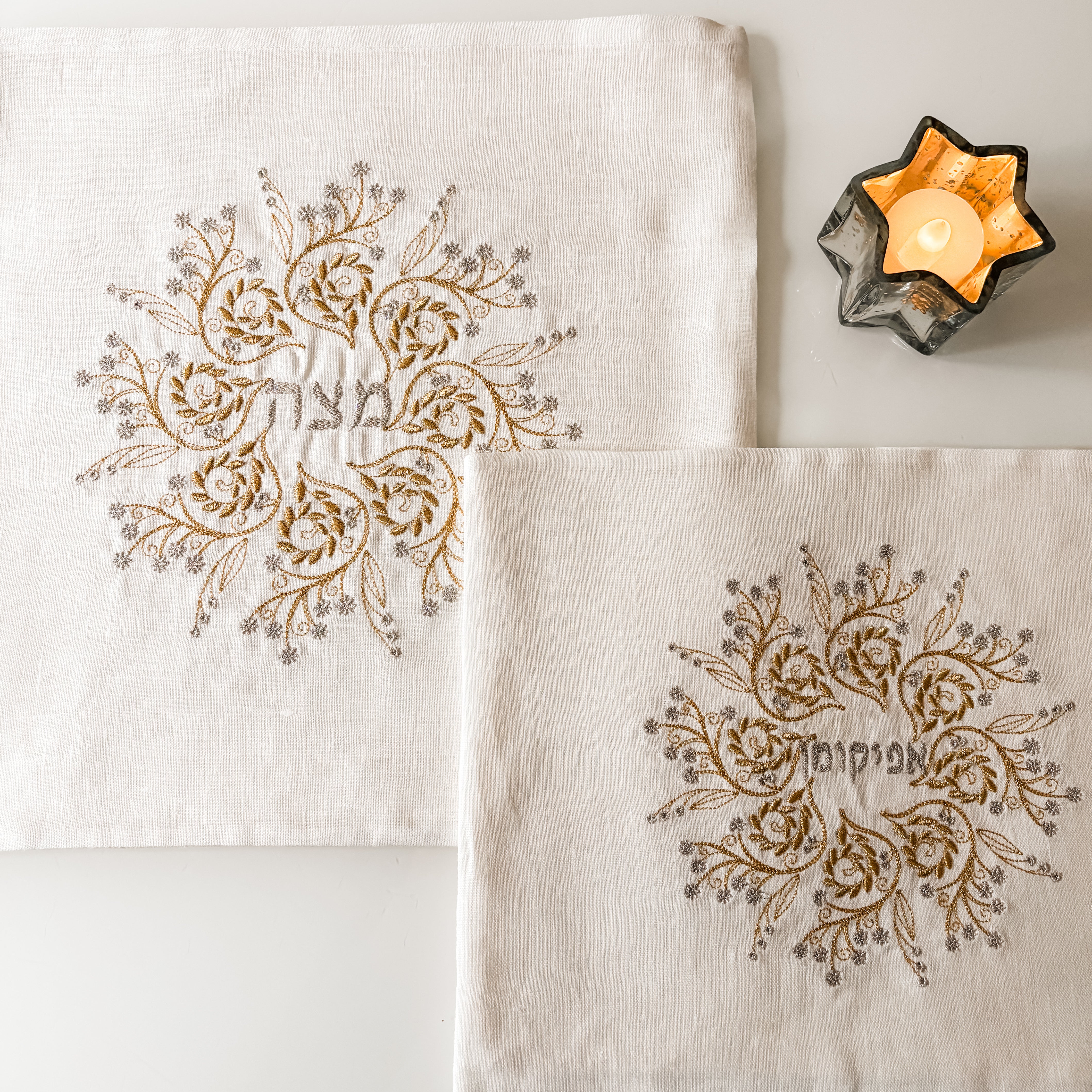 Passover matzah cover, afikoman bag set- Peace Love Light Shop