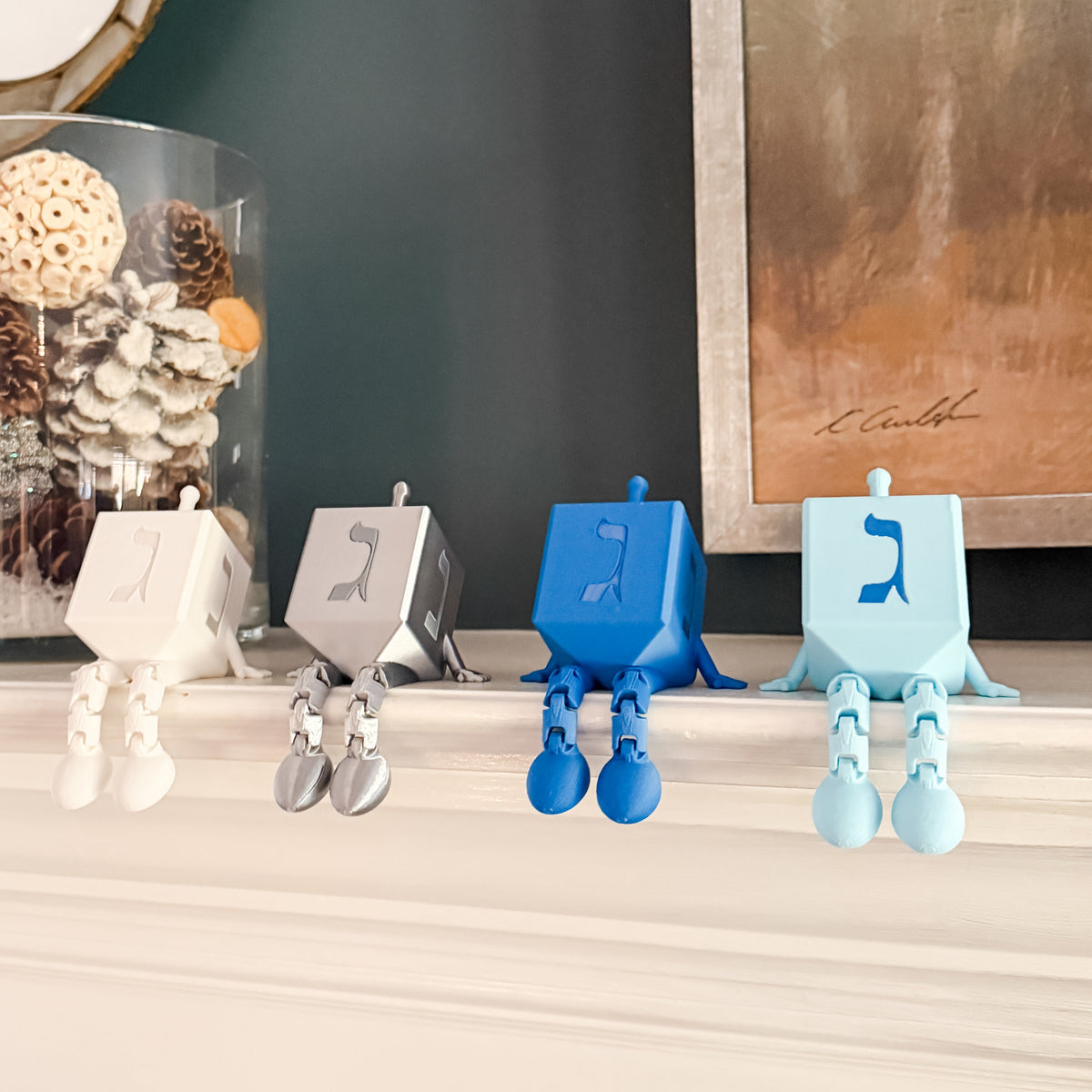 The Dapper Dreidel, Charming Hanukkah Shelf Sitter