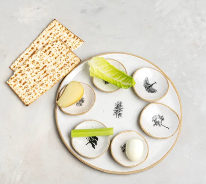 Modern Seder Plate, Trees of Israel- Peace Love Light Shop