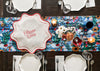 Colorful modern Rosh Hashanah tablescape- Peace Love Light Shop