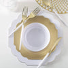 Scalloped Disposable Plastic Plates - 10 Pack, Dinner & Salad - Peace Love Light Shop