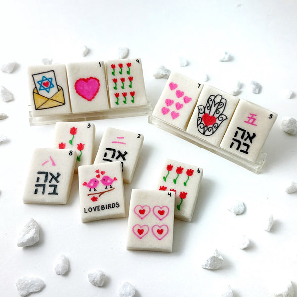 Valentines Jewish Mah Jong Marzipan Treats- Peace Love Light Shop