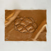 Embroidered linen challah cover with pearl seeds, made in Israel- Peace Love Light Shop