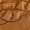 Embroidered linen challah cover with pearl seeds, made in Israel- Peace Love Light Shop