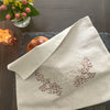 Challah cover, linen embroidered, fall colors- Peace Love Light Shop
