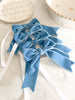 Blue velvet napkin bows- Peace Love Light Shop