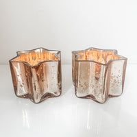 Liora Star Of David Votive Holders- 2 pc set, Shabbat Candles, Multiple Colors Available