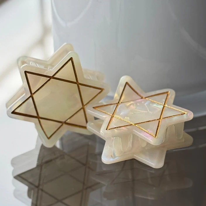 Star of David Hair Claw Clip - Peace Love Light Shop
