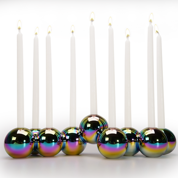 Modern Bubble Menorah - Aluminum, Peace Love Light Shop
