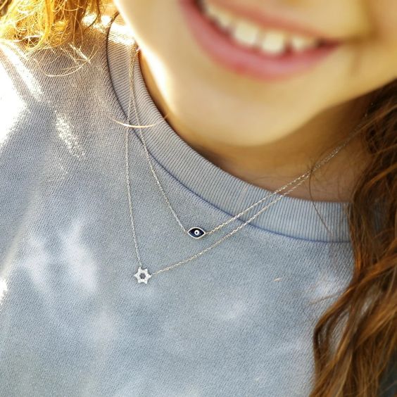 Jewish star necklace cz- Peace Love Light Shop