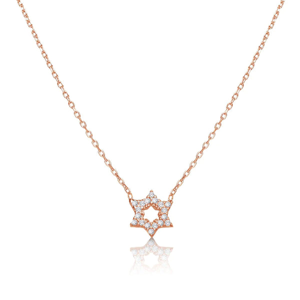 Jewish star necklace cz- Peace Love Light Shop