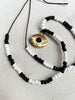 Beaded handmade evil eye necklace- Peace Love Light Shop