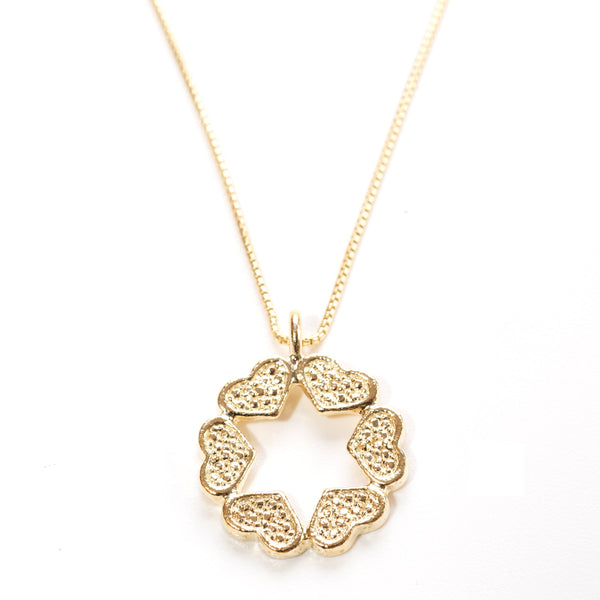 Jewish Star Heart Necklace- Peace Love Light Shop