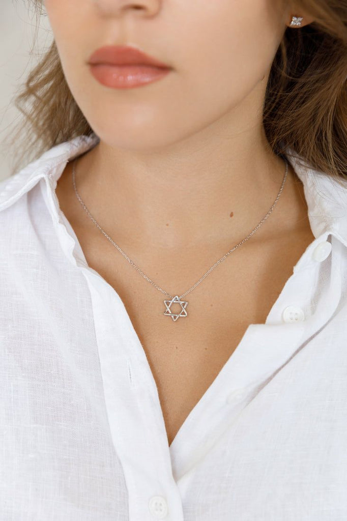 Classic Star of David Necklace, Jewish jewelry, Peace Love Light Shop