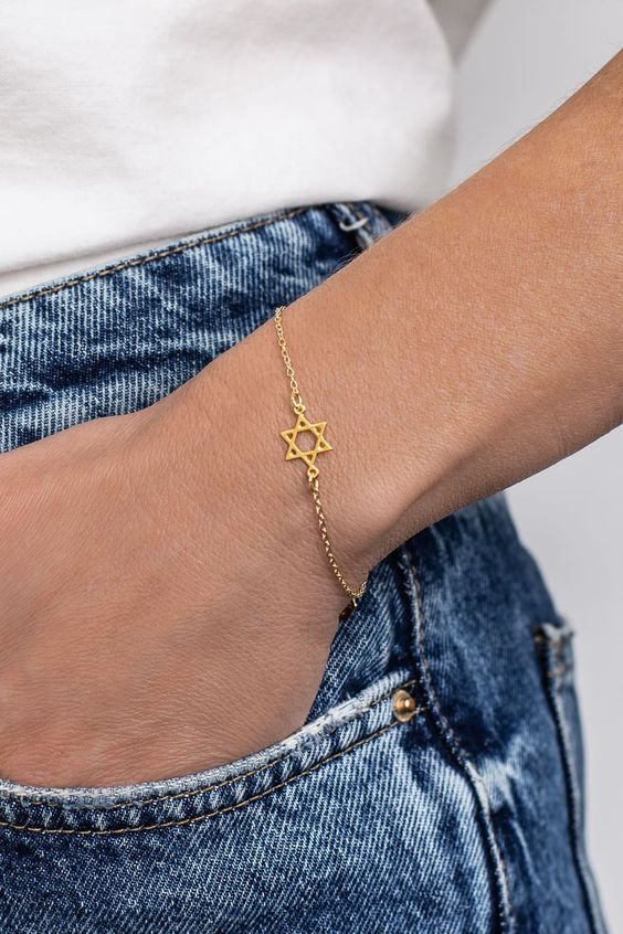 Tiny star of David bracelet- Peace Love Light Shop