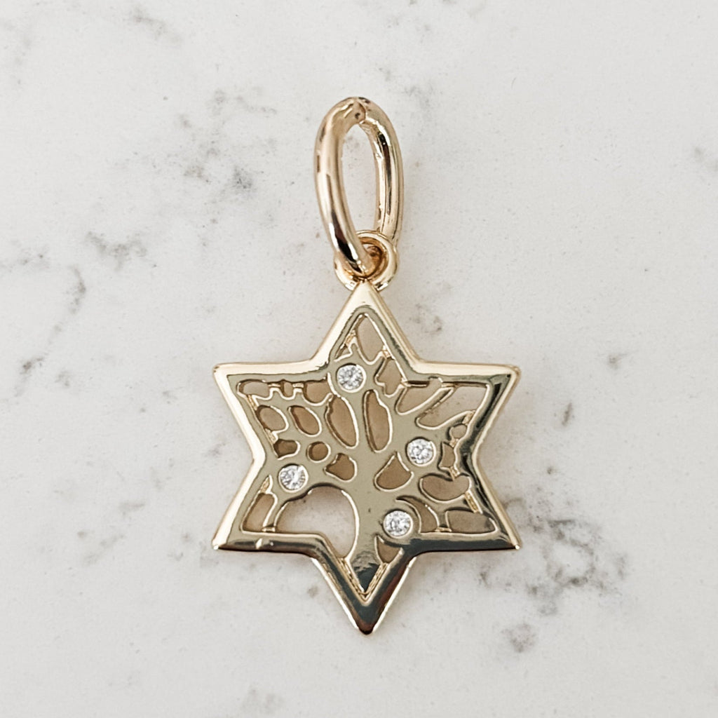 Jewelry- Charm Star of David Tree of Life - Peace Love Light Shop