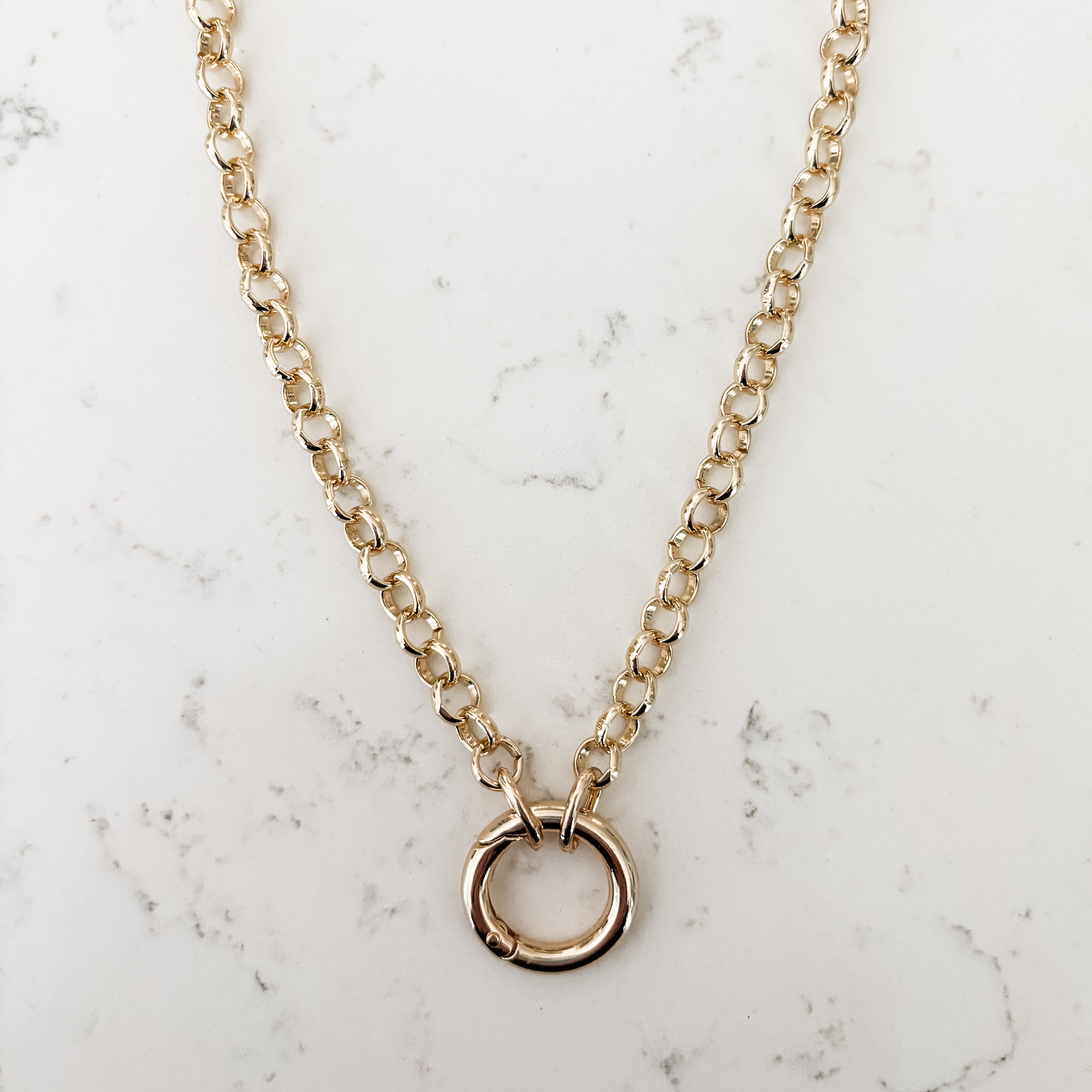 Jewelry- Necklace Clasp Charm Gold- Peace Love Light Shop