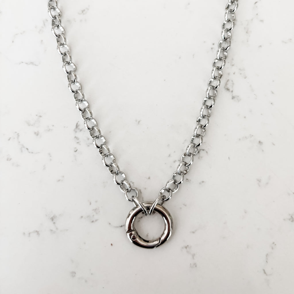 Jewelry- Necklace Clasp Charm Silver- Peace Love Light Shop