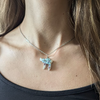 Floral Chai Necklace Silver, Peace Love Light Shop