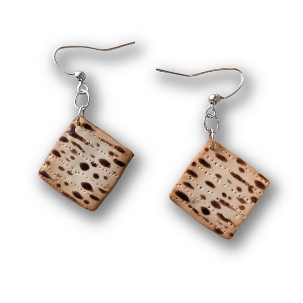 Passover matzah earrings- Peace Love Light Shop