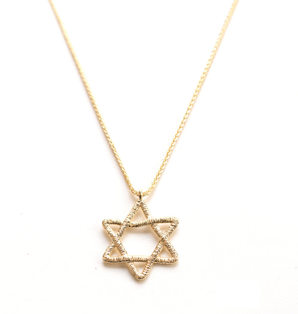 Israel Museum Star of David necklace 14K gold- Peace Love Light Shop