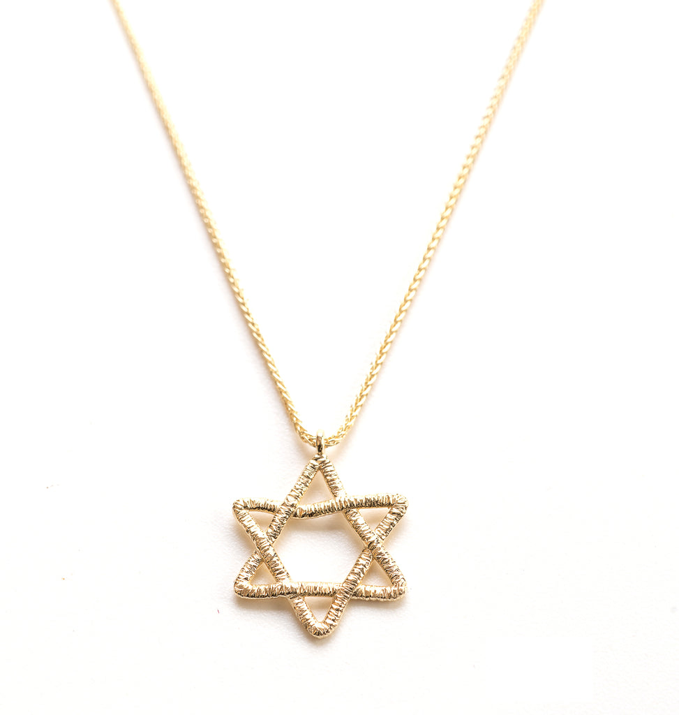 Israel Museum Star of David necklace 14K gold- Peace Love Light Shop