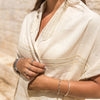 Tallit, Made In Israel. Cotton Gold & Silver- Peace Love Light Shop