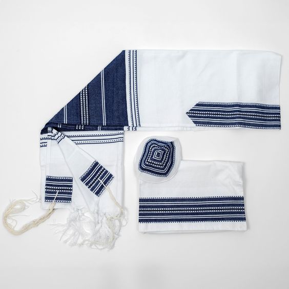 Tallit, Made In Israel. Blue - Peace Love Light Shop