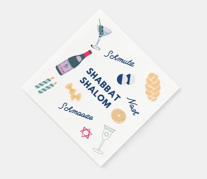 Shabbat Dinner Napkins, Disposable. Peace Love Light Shop