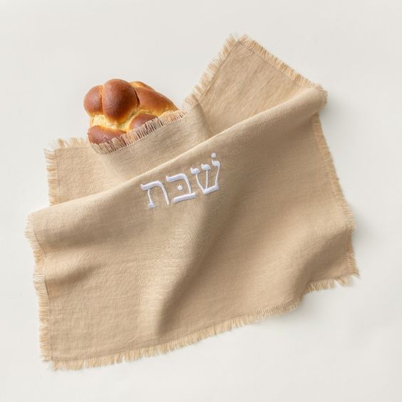 Linen challah cover- Peace Love Light Shop