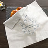 Linen Pale Grey Challah Cover, Star of David- Peace Love Light Shop