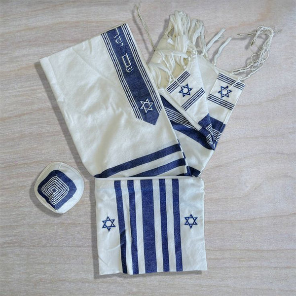 Tallit, Wood, Made In Israel, Special Edition, Am Yisrael Chai- Peace Love Light Shop