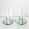 Glass candle holder, Shabbat- Peace Love Light Shop